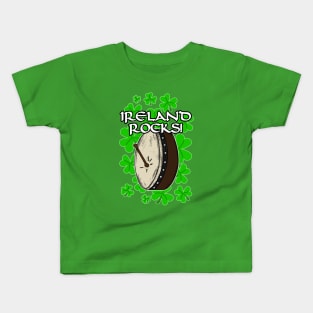 Ireland Rocks Bodhran Irish St Patrick's Day Kids T-Shirt